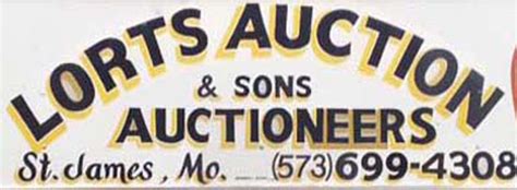 Lorts auction - Oct 07 09:00AM. 14197 CR 2220, St. James, MO. View Full Photo Gallery for this sale >>. Browse Photos of Items at auction from Lorts Auction Service in St. James,MO on AuctionZip today. View full listings, live and online auctions, photos, and more. 
